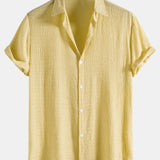 Short Sleeve Shirt in Textured Fabric
