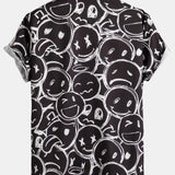 Smiley Face Button-Up Shirt