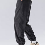 Adjustable Waist Corduroy Joggers