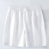 Waffle Textured Button-Up Shirt & Linen-Cotton Blend Drawstring Shorts