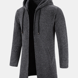Textured Hooded Sweater with Long Line Design & Corduroy Cargo Pants