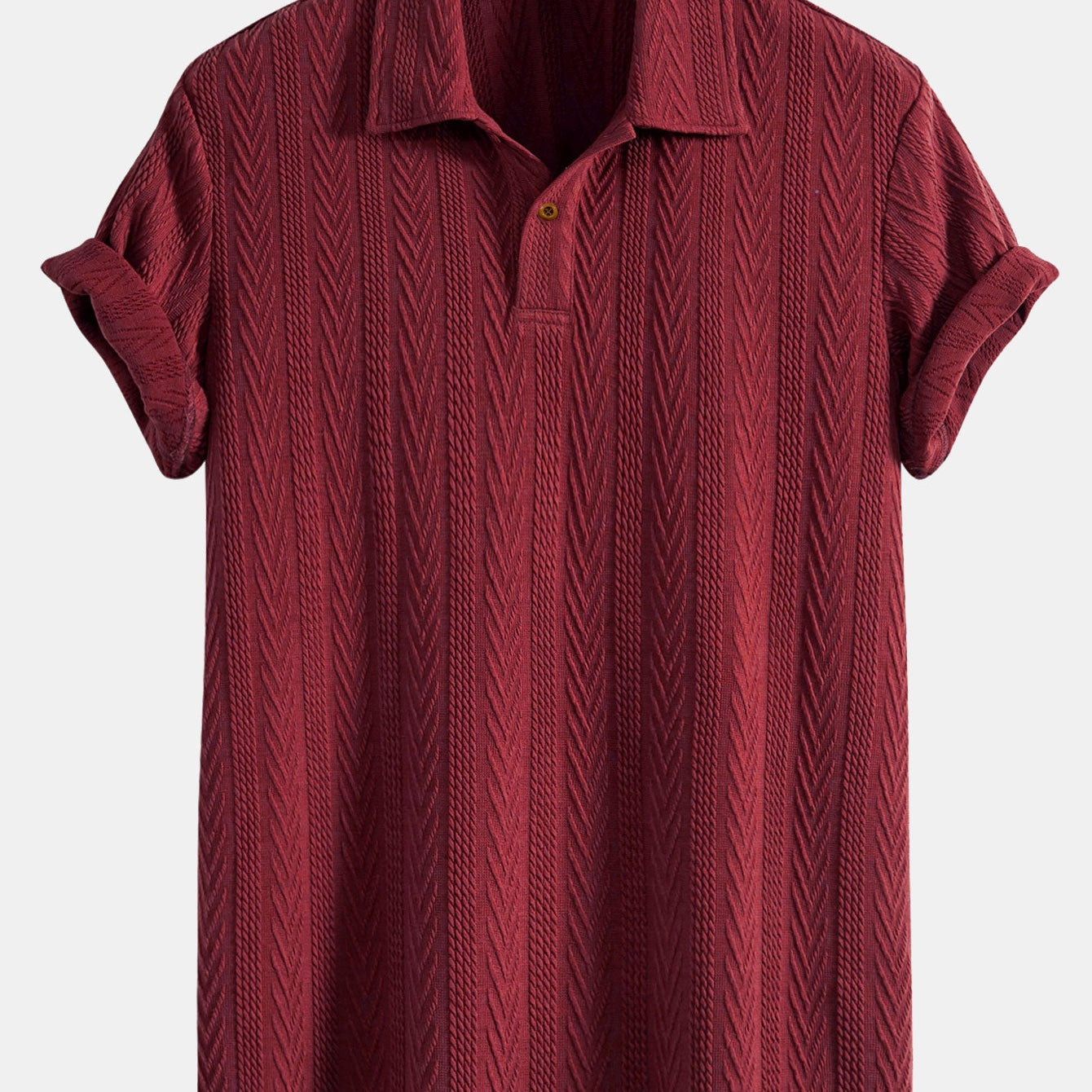 Jacquard Short Sleeve Polo Shirt