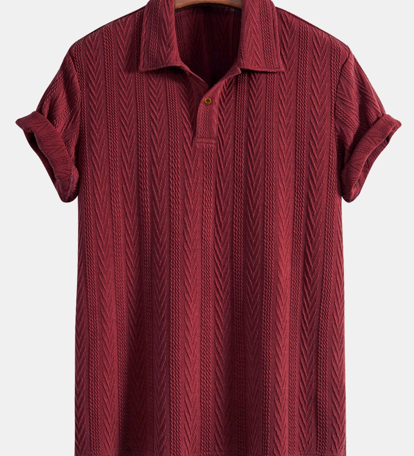 Jacquard Short Sleeve Polo Shirt
