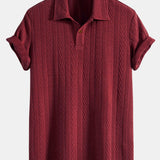 Jacquard Short Sleeve Polo Shirt