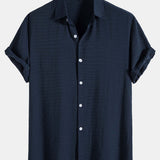 Short Sleeve Shirt in Textured Fabric