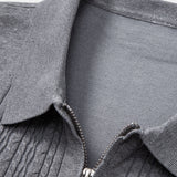 Twisted Jacquard Knit Zipper Polo & Slim Fit Tapered Pants