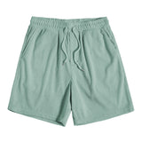 Short-Sleeved Corduroy Button Up Shirt & Shorts