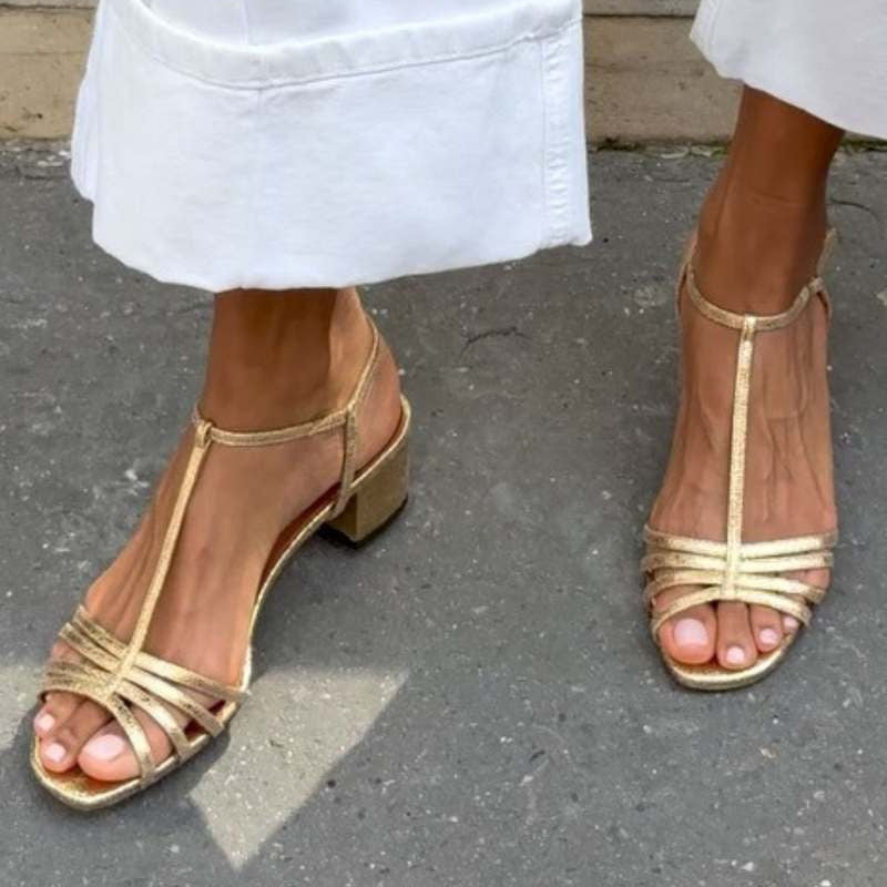 Milda™ | Elegantiški auksiniai sandalai kasdienai