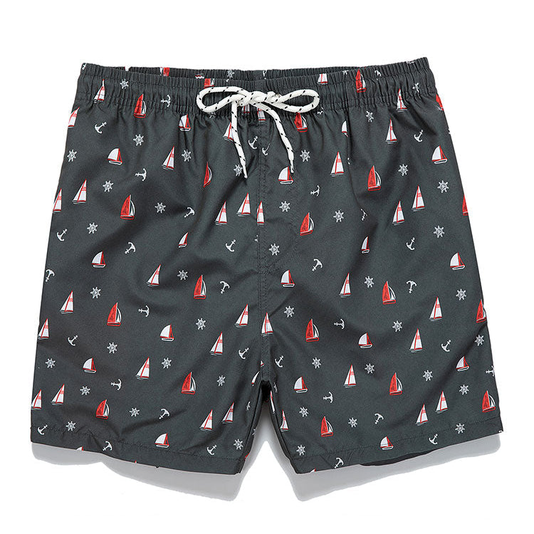 Sailboat Anchor Pattern Swim Trunks
