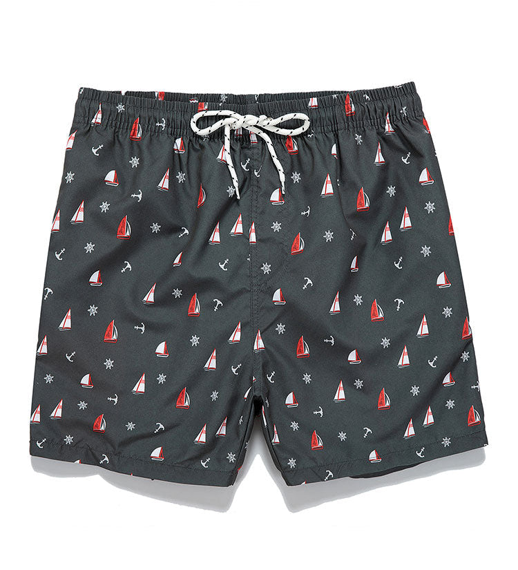 Sailboat Anchor Pattern Swim Trunks