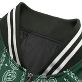 Paisley Patterned Baseball Jacket