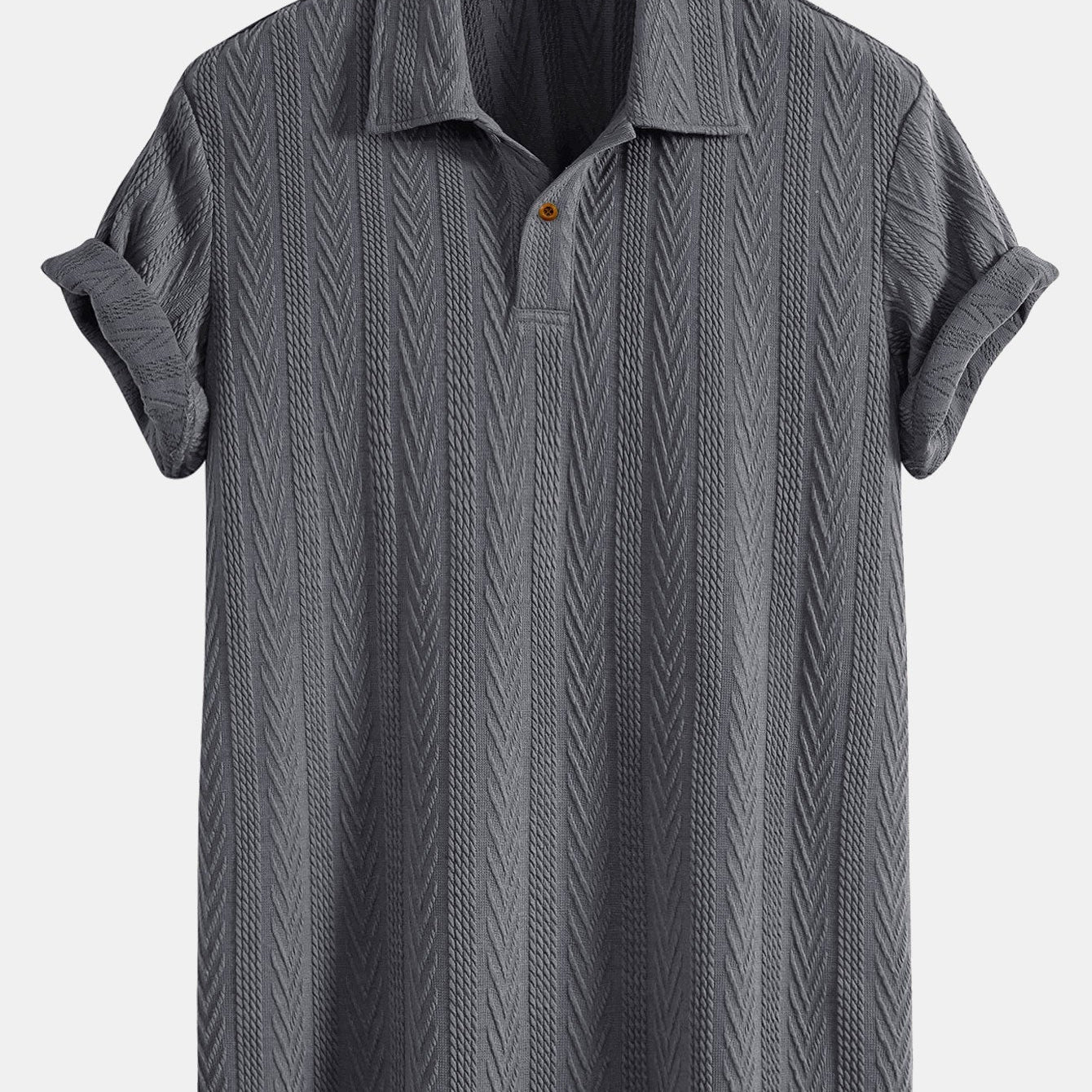 Jacquard Short Sleeve Polo Shirt
