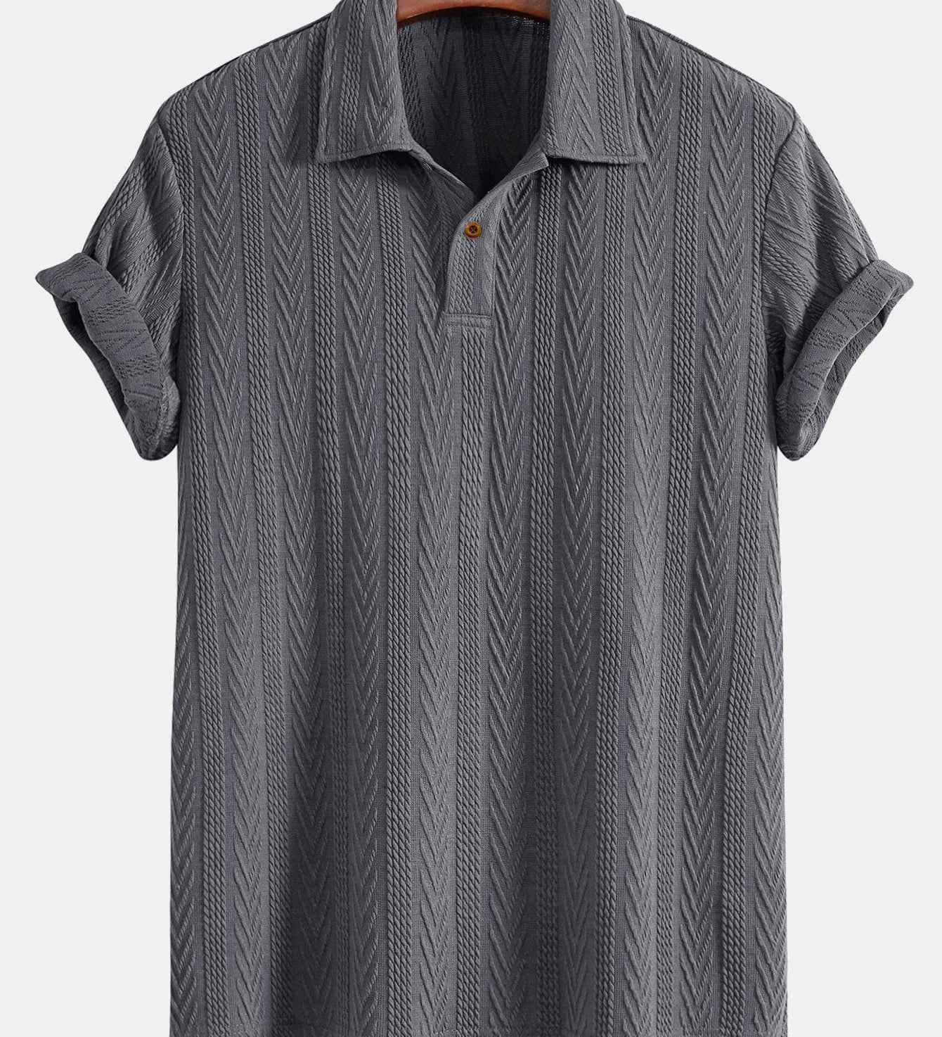 Jacquard Short Sleeve Polo Shirt