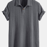 Jacquard Short Sleeve Polo Shirt