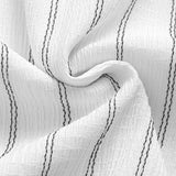 Striped Textured T-Shirt with Arc Hem