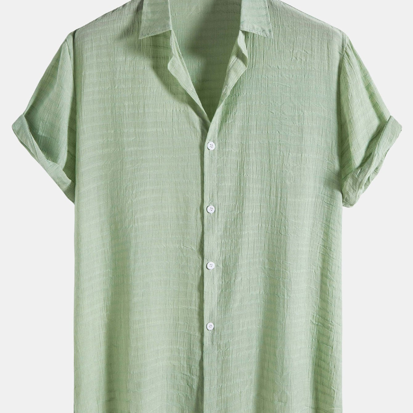Short Sleeve Shirt in Textured Fabric