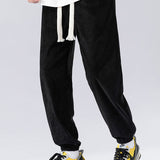 Adjustable Waist Corduroy Joggers