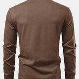 Contrast Pocket Long Sleeve Polo Shirt
