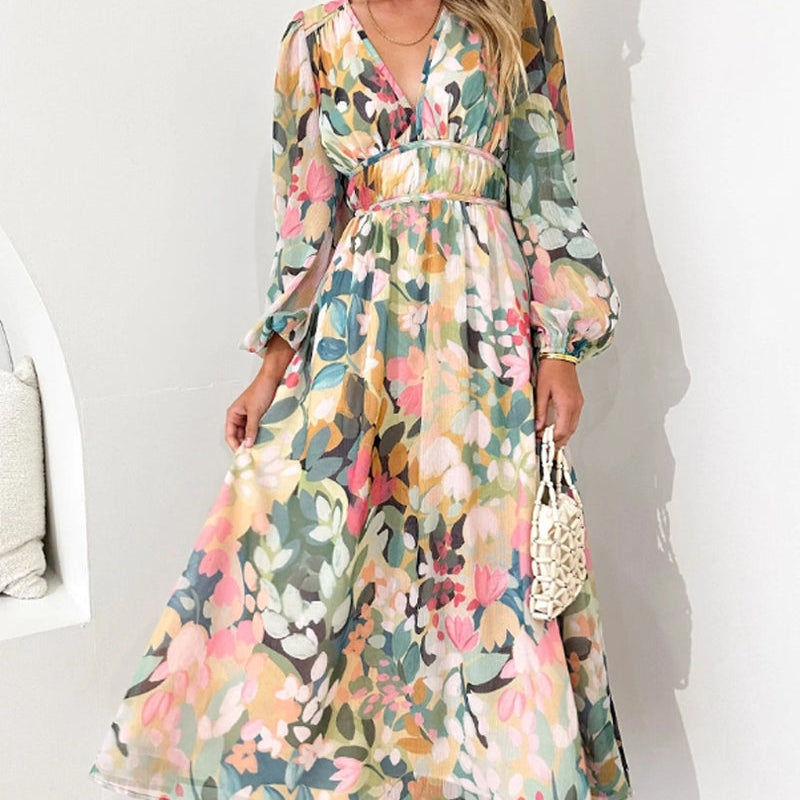 Celine | Abito Femminile con Motivo Floreale