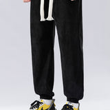 Adjustable Waist Corduroy Joggers