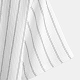 Striped Textured T-Shirt with Arc Hem