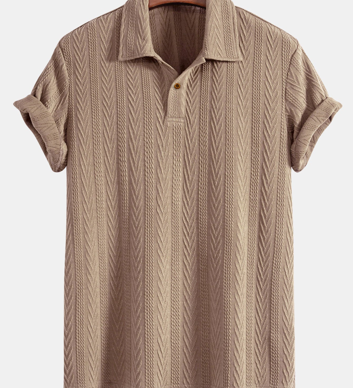 Jacquard Short Sleeve Polo Shirt