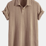 Jacquard Short Sleeve Polo Shirt