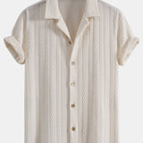 Textured Jacquard Cuban-Style Shirt