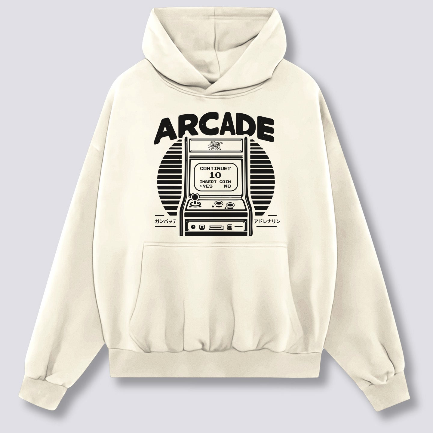 Priekinis Spaudinys - Arcade Žaidimų Hoodie