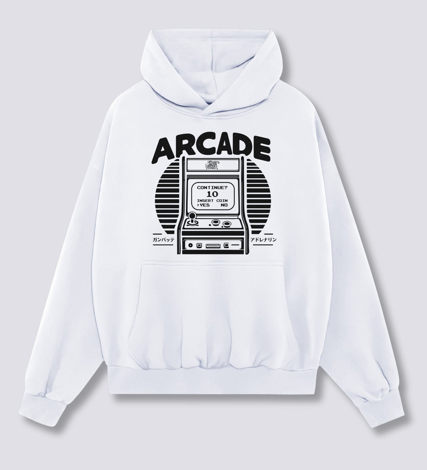 Priekinis Spaudinys - Arcade Žaidimų Hoodie