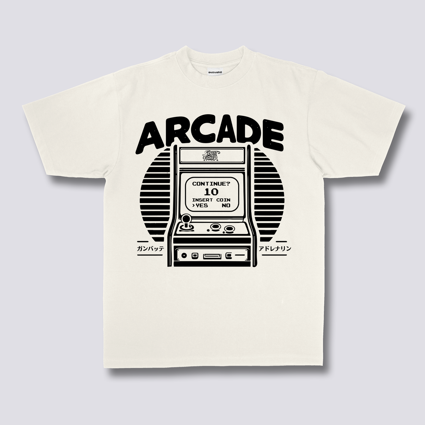 Priekinis Spaudinys - Arcade Žaidimų Marškinėliai