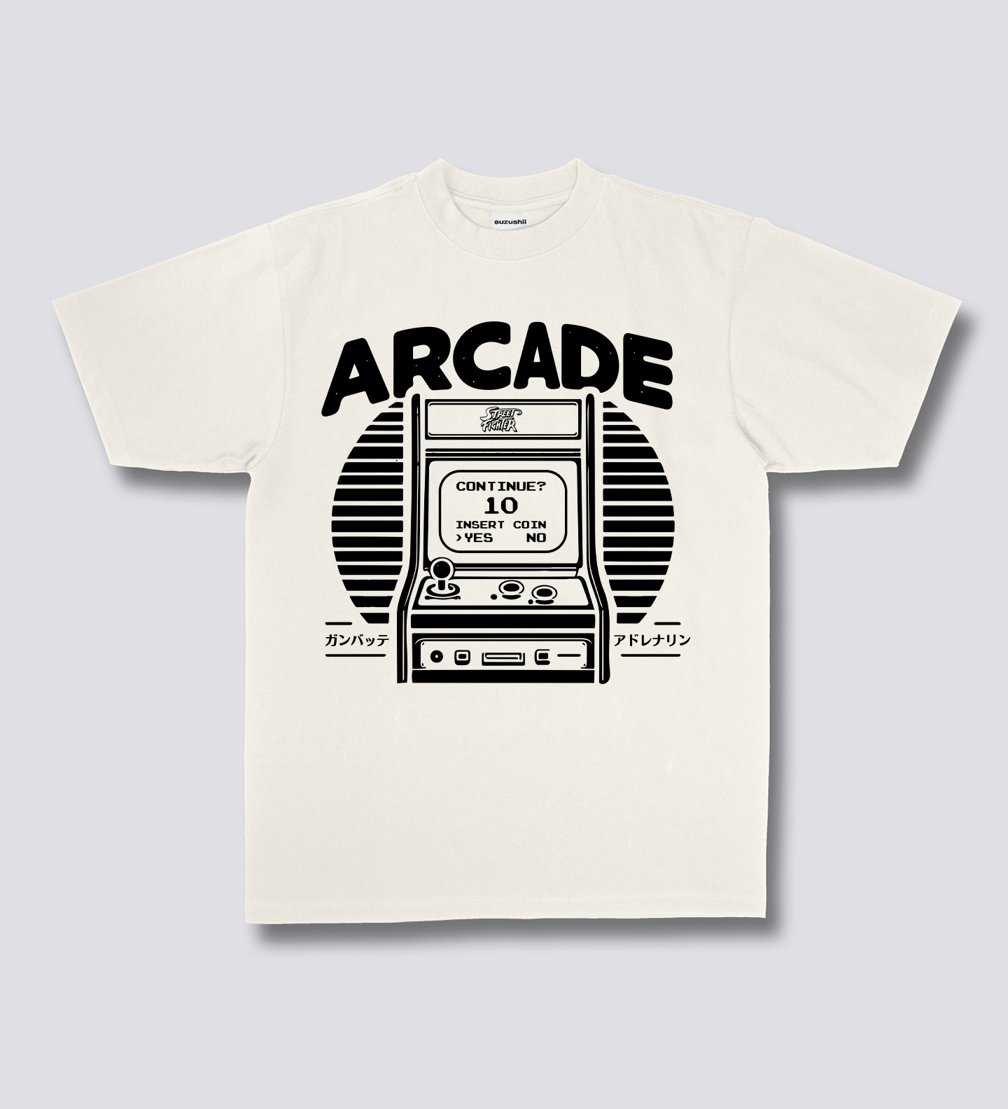 Priekinis Spaudinys - Arcade Žaidimų Marškinėliai