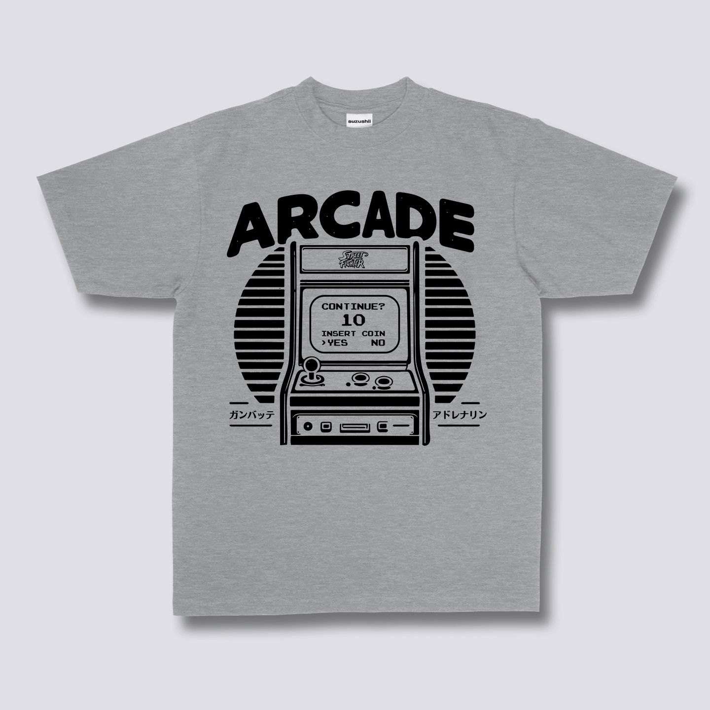 Priekinis Spaudinys - Arcade Žaidimų Marškinėliai