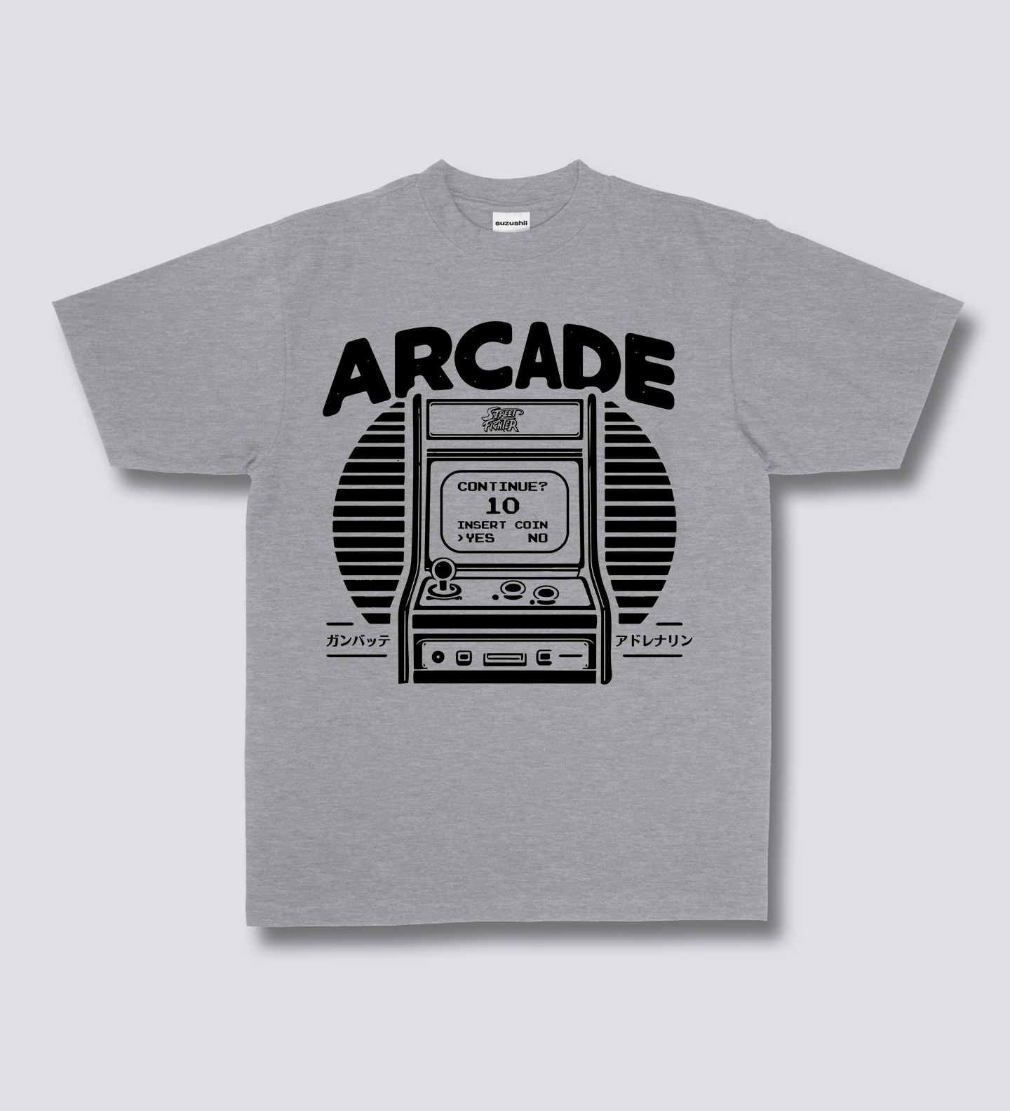 Priekinis Spaudinys - Arcade Žaidimų Marškinėliai