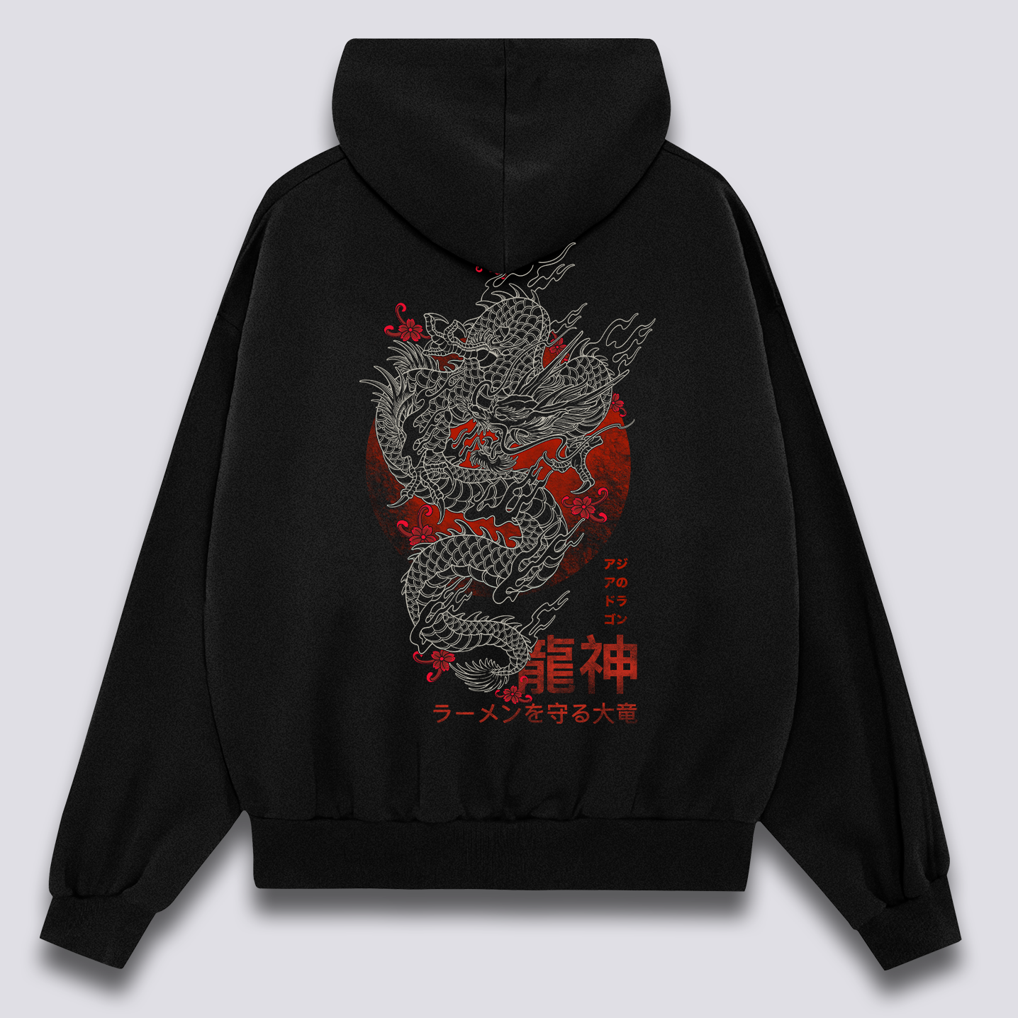 Azijos Drakonas Hoodie