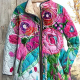 Astrid – Quilted Jacket with Large Floral Print