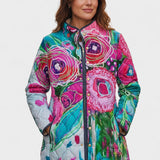 Astrid – Quilted Jacket with Large Floral Print