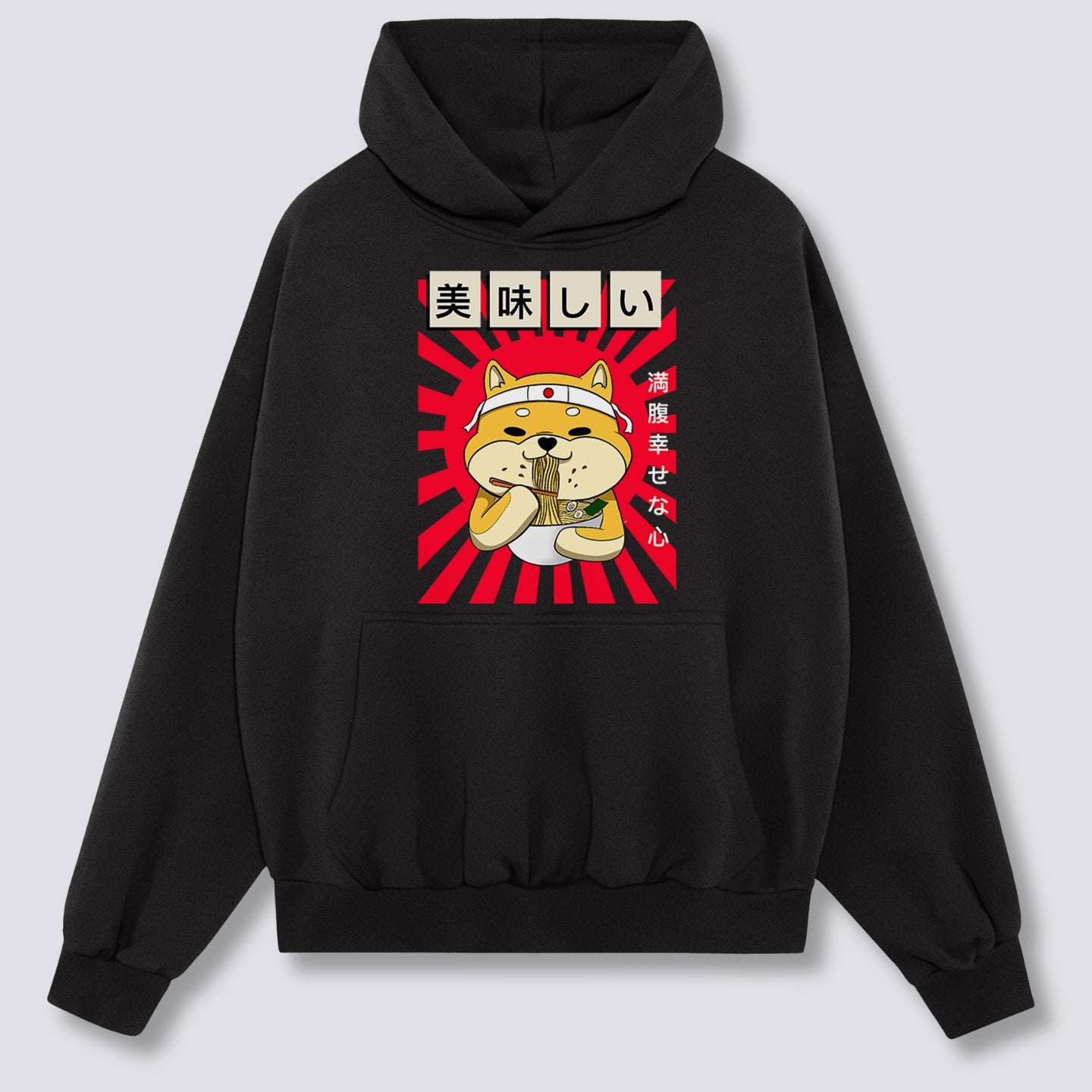 Priekinis Spaudinys - Ramen Shiba Hoodie