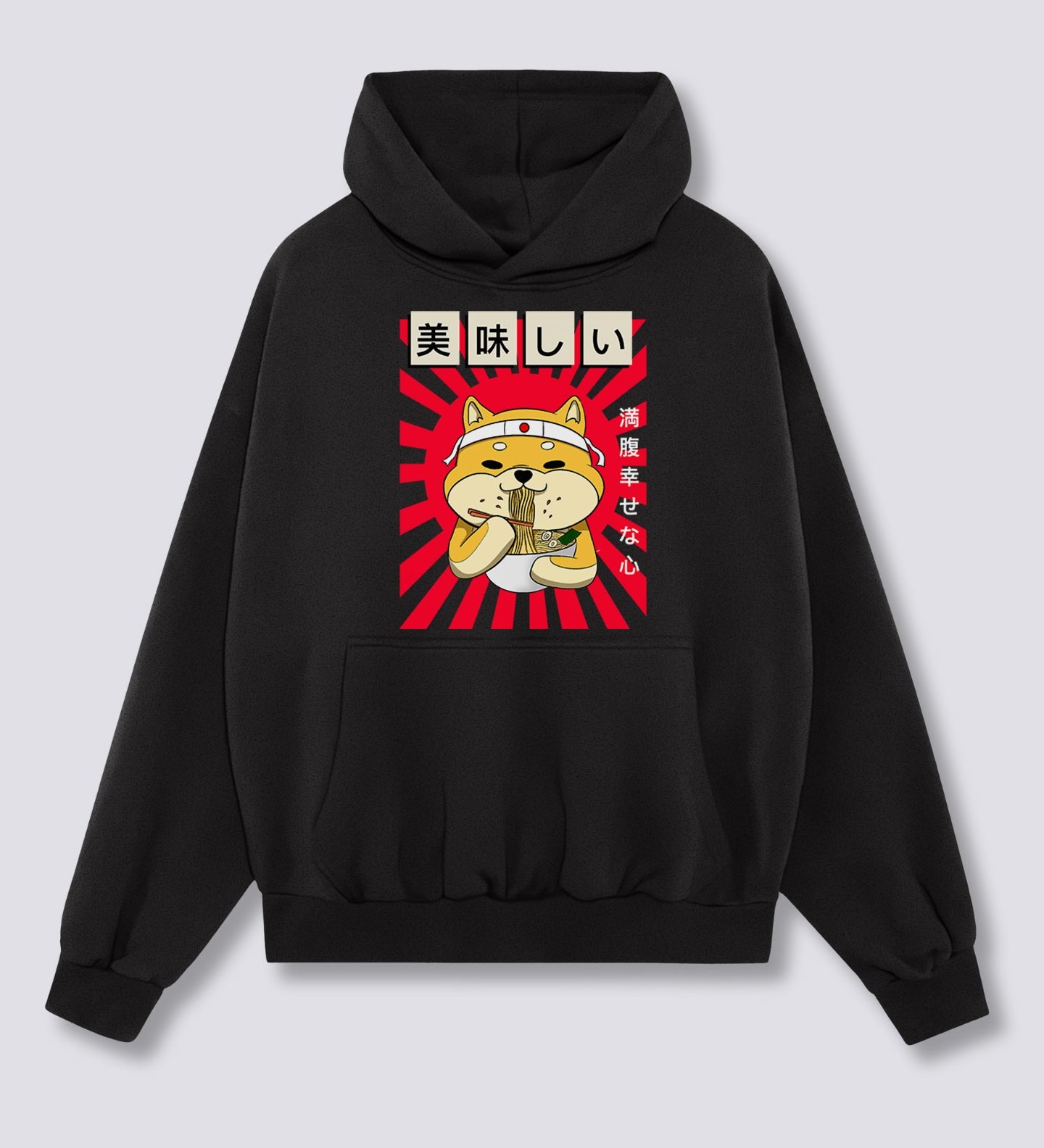 Priekinis Spaudinys - Ramen Shiba Hoodie