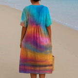 Sandra™ | Saulėlydžio Tie-Dye Suknelė