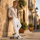Sneakers Giuliano | Patchwork Multicolore in Camoscio e Pelle