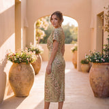Antonella | Vestito elegante in tessuto leggero e fluido