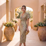 Antonella | Vestito elegante in tessuto leggero e fluido