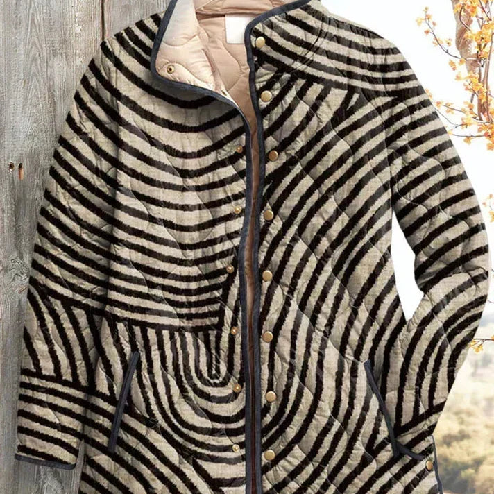 Dagmar – Quilted Jacket with Zebra Pattern