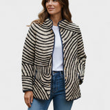 Dagmar – Quilted Jacket with Zebra Pattern