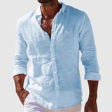 Azel | Elegante Camisa De Lino De Estilo Costero