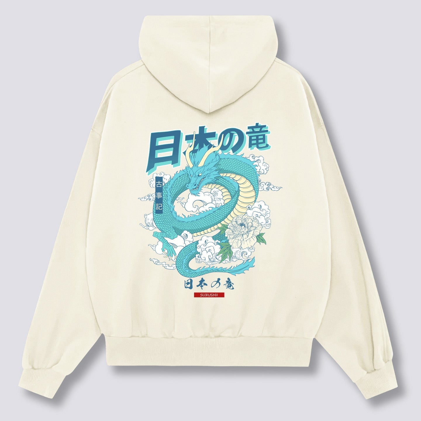 Japoniško Drakono Hoodie