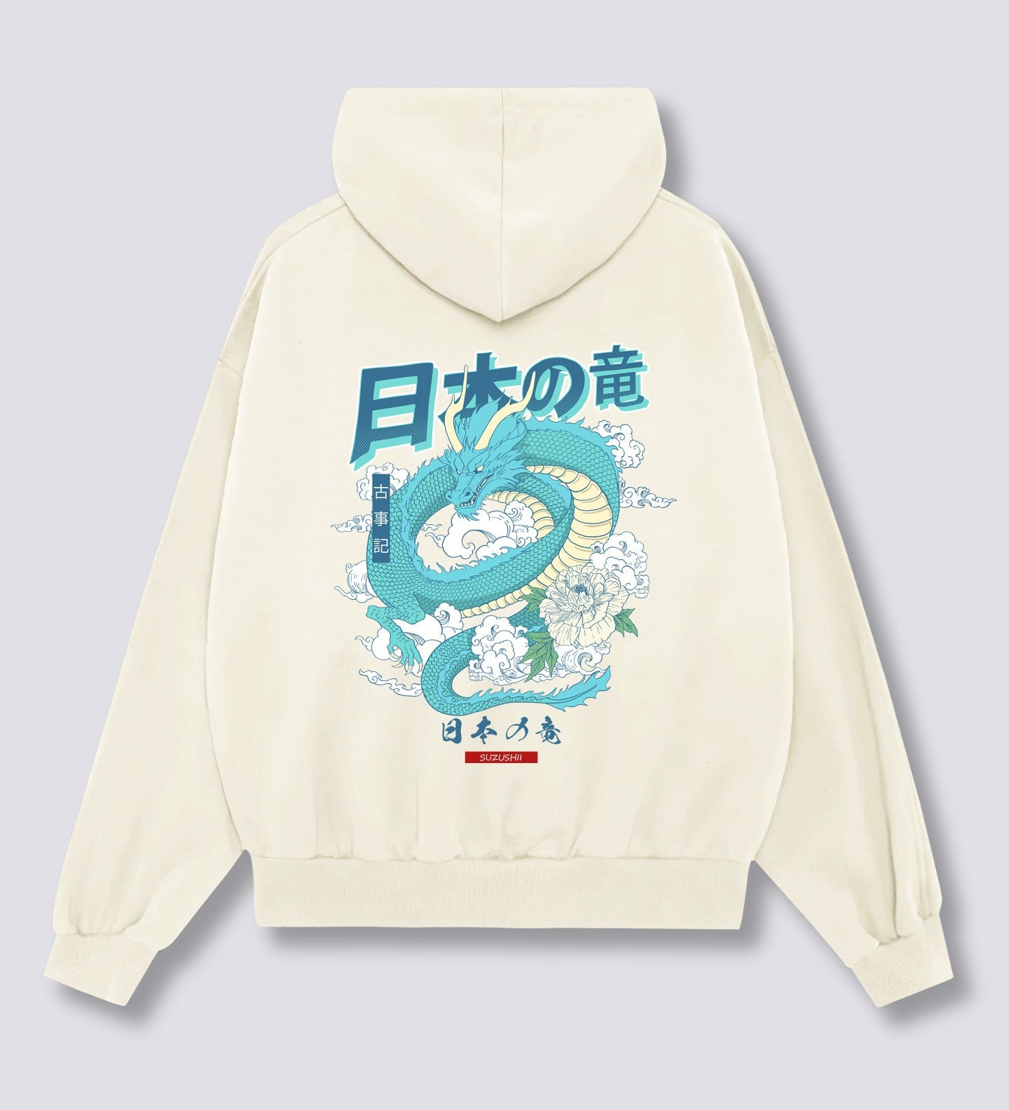 Japoniško Drakono Hoodie