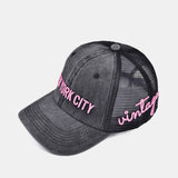 New York Embroidered Mesh Cotton Baseball Hat