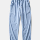 Textured Cuban Shirt with Contrast Details & Straight-Leg Trousers